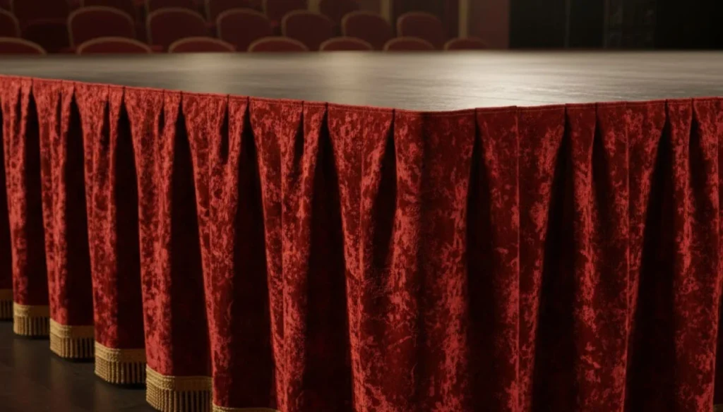 Fabric stage skirting 